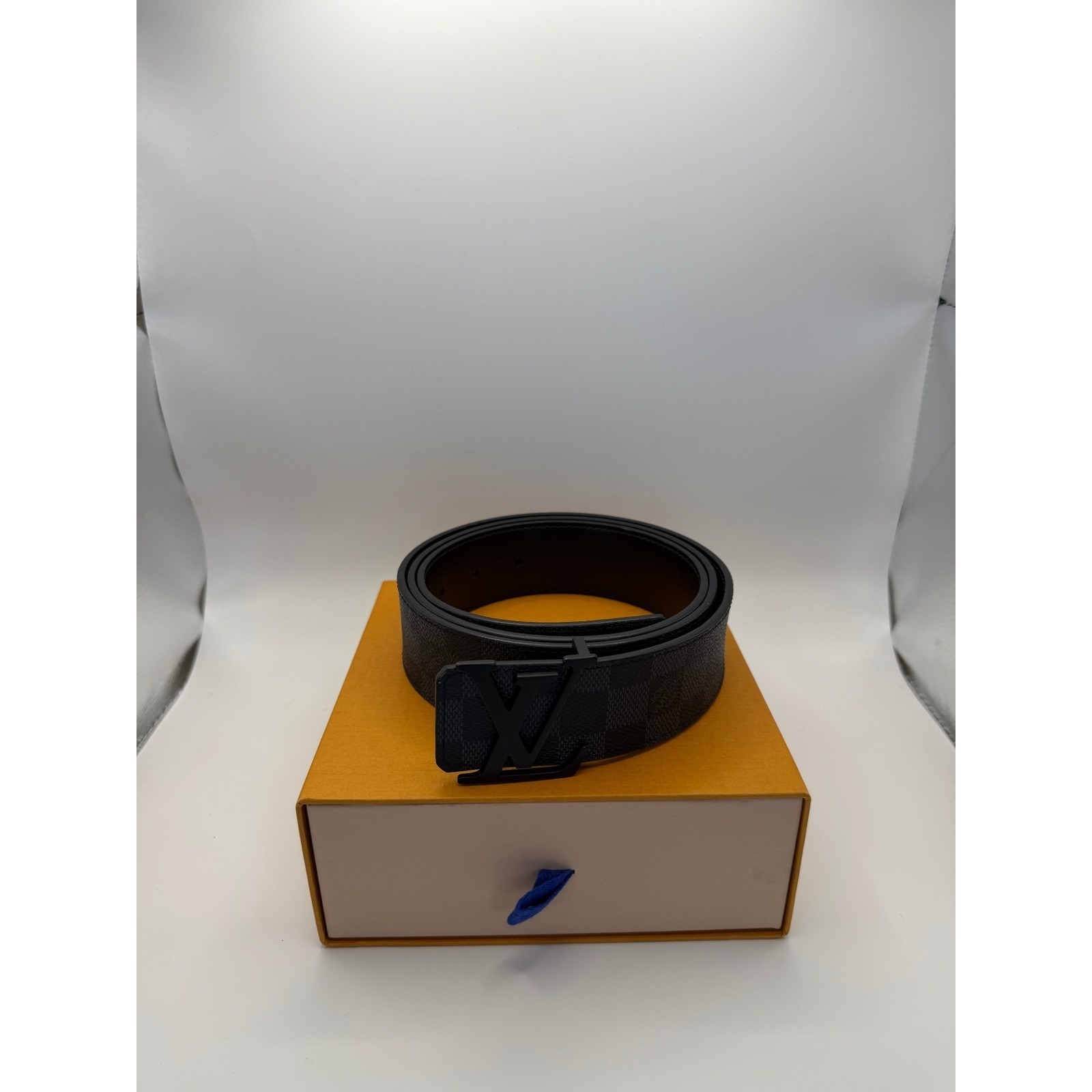 Authentic Louis Vuitton Damier Graphite Belt Men's 110/44 - Full Set W/ Receipt
